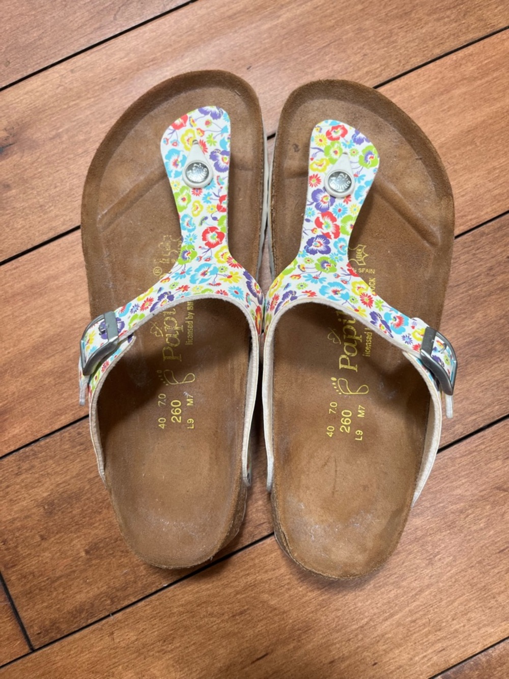 Birkenstock Papillio Gizeh Sandals Multicolor Floral Print